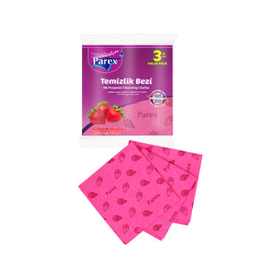 PAREX ALL PURPOSE CLOTHS WITH STRAWBERRY SCENT 3PCS