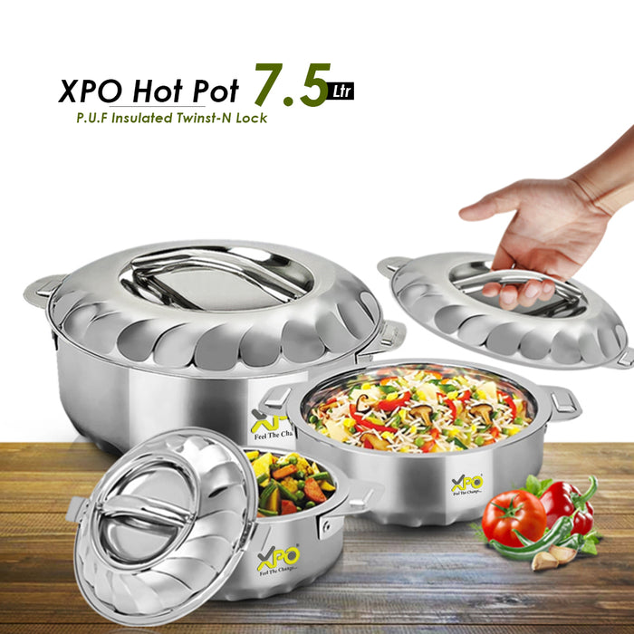 XPO Casserole Hotpot Stainless Steel | Twist Lock | Dishwasher Safe