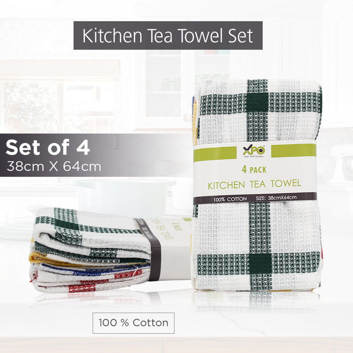 XPO Cotton Kitchen Towel 4 Pcs Set