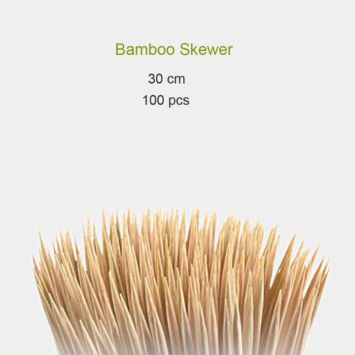 XPO Bamboo Skewers 30cm, Wooden, Pack of 100