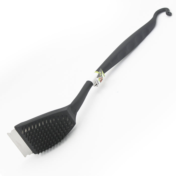 XPO Barbecue Cleaning Brush with Blade, Brass Wire Bristles, 19cmx7cm